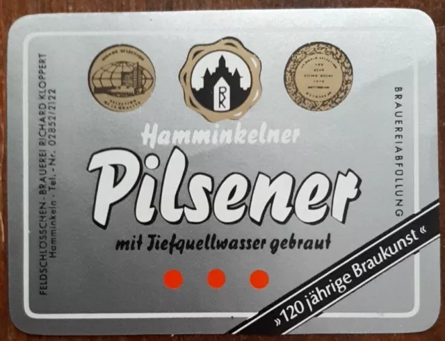 Bieretikett, Deutschland, Hamminkeln, Pilsener