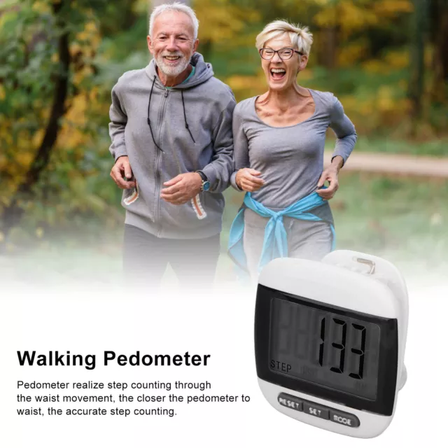 Walking Step Counter Waist Clip Calorie Count Large LCD Screen