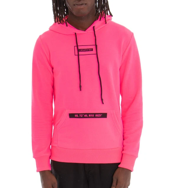 Felpa rosa cheap fluo uomo
