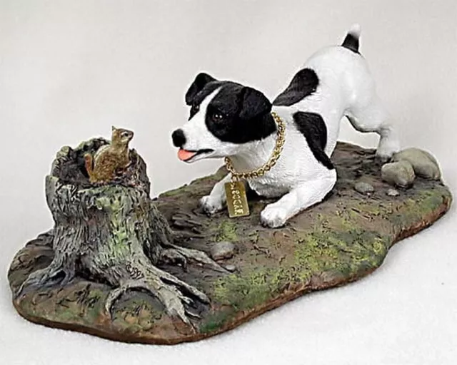 LAST ONE - Jack Russell Black White Figurine 11" Sculpture Conversation Concepts