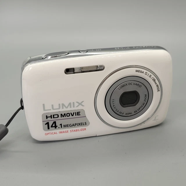Panasonic Lumix DMC-S3 14.1MP Compact Digital Camera White Tested
