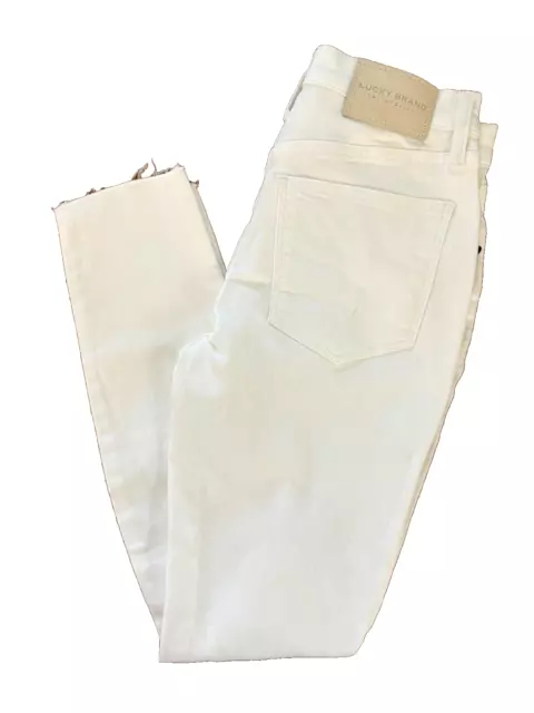 NWT Lucky Brand High Rise Skinny Bridgette White Ankle Jeans Size 4/27R