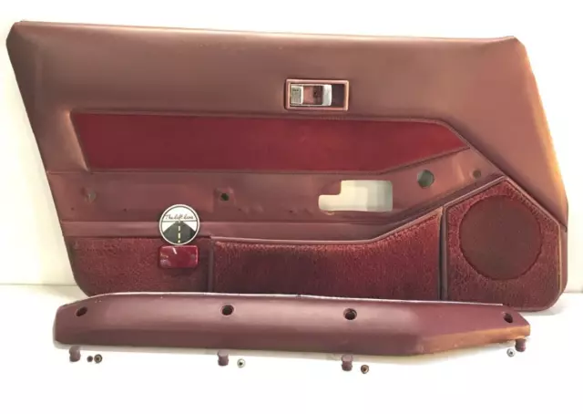 1984 - 89 Nissan 300ZX LH Driver Side Interior Door Panel Card Arm Rest Red OEM