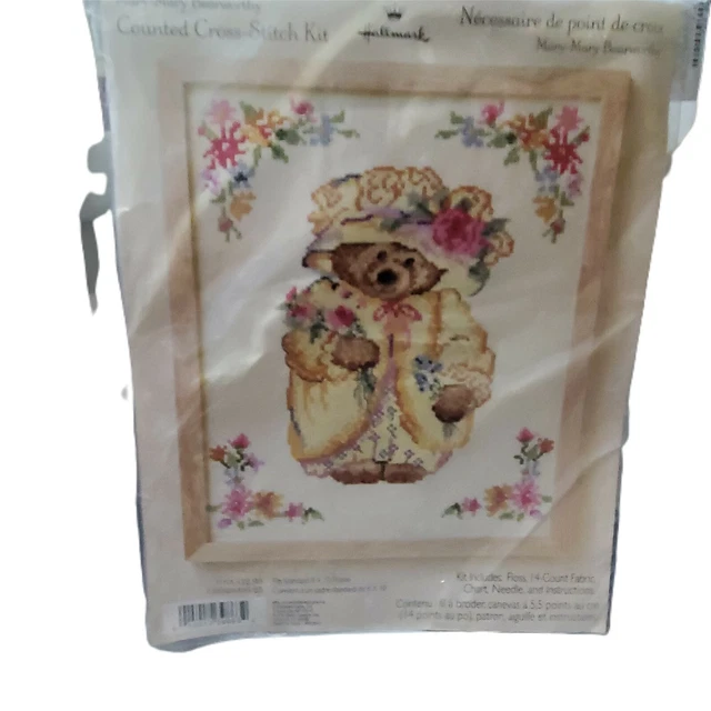 "Mary-Mary Bearworthy Oso de Peluche Contado Punto de Cruz Kit Sello NUEVO 8 x 10"