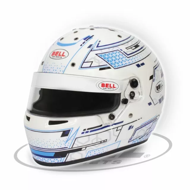 Bell RS7-K Stamina White/Blue Full Face Helmet Kart Racing size:S-XL Snell K2020