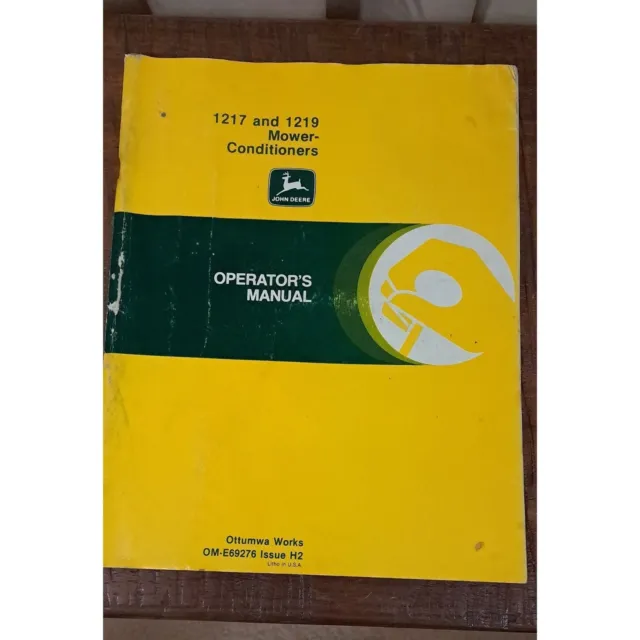 John Deere 1217 and 1219 Mower-Conditioner Operator's Manual