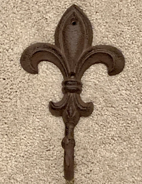 Fleur De Lis Hooks Rustic Cast Iron Hook  Wall