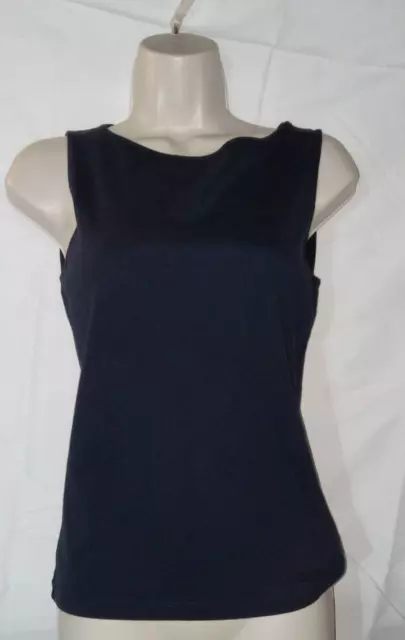 Jones New York  Blue Sleeveless Tank Top Size Small S Cotton Knit