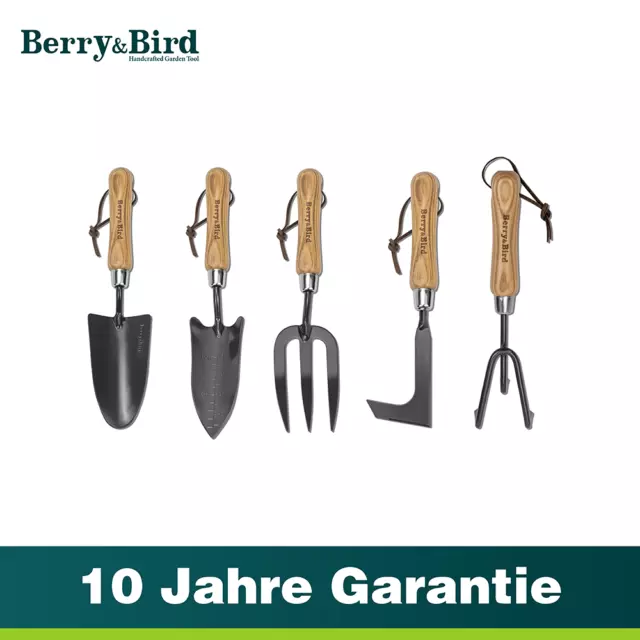 Berry&Bird Kohlenstoffstahl Gartenkelle Handgabel Gartengeräte 10 Jahre Garantie