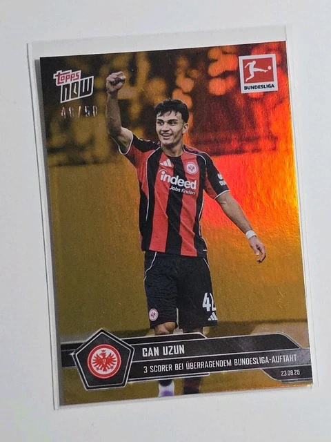 Carte Topps NOW Bundesliga 2025/26 - Can Uzun #007 - Eintracht Francfort - Édition Limitée