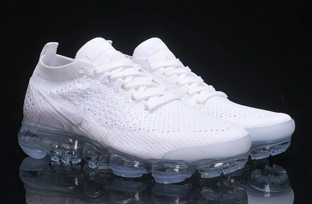 Nike Air VaporMax Flyknit 2 Men's Sports Shoes White Pure-Platinum