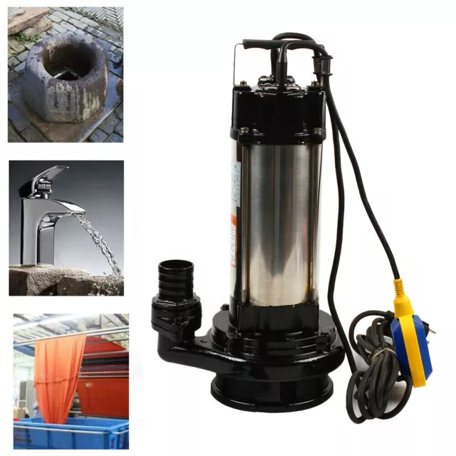HEAVY DUTY SUBMERSIBLE FLOOD POND WASTE CESSPIT SUMP SEWAGE DIRTY WATER PUMP  20M