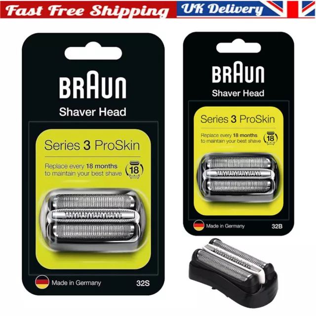 Braun Series 3 Electric Shaver Replacement Head - Pro Skin Electric Shaver Kit~