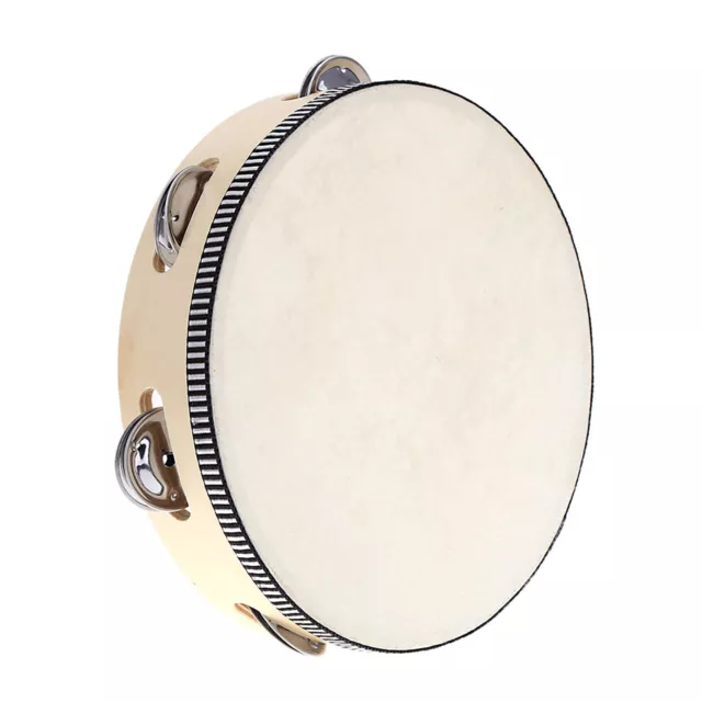 8 Inch Handheld Tambourine Percussion Drum Kids Early Education Instrument