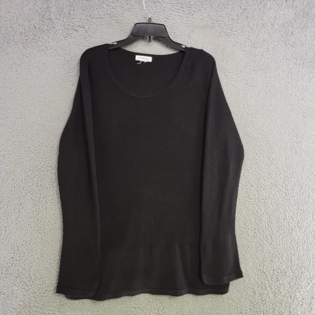 Calvin Klein Sweater Womens L Large Black Pullover Sweatshirt Casual Knit