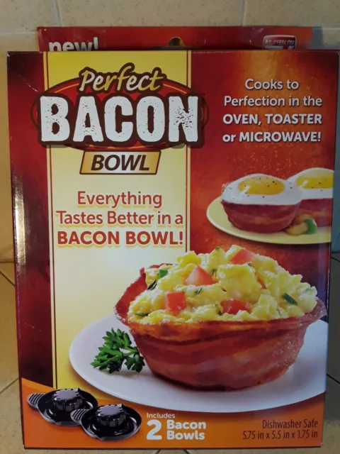 Perfect Bacon Bowl As Seen On TV- Set Of 2  NEW, Sealed