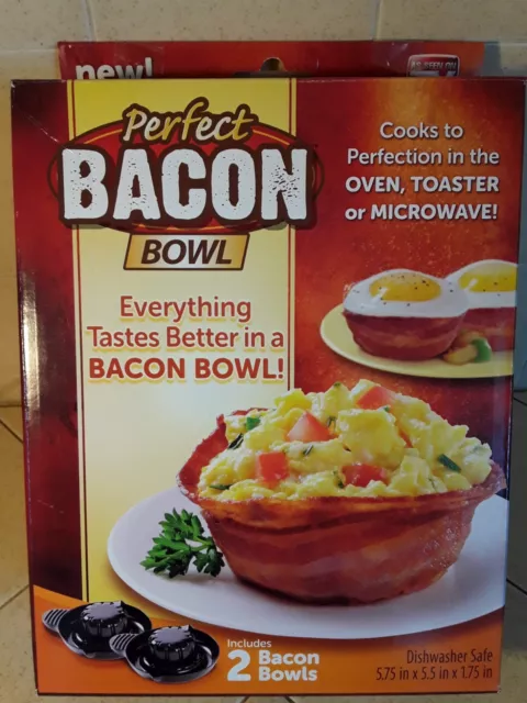 Perfect Bacon Bowl As Seen On TV- Set Of 2  NEW, Sealed