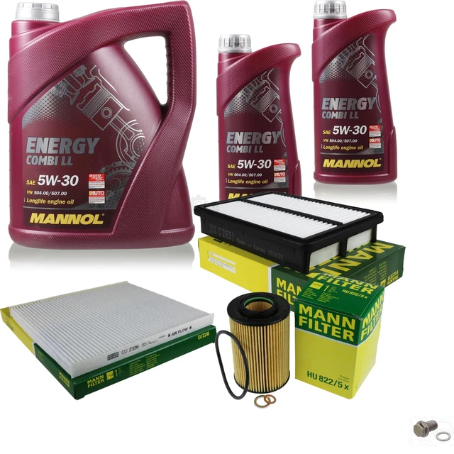 Mann-Filter Controllo Set 7 L mannol Energy Combi Ll 5W-30 per Hyundai