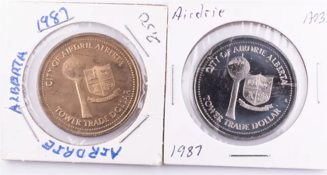 $1 1987 Airdrie Alberta AB309 NBS & AS Canadian Municipal Tokens