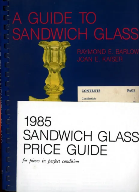 Antique Sandwich Glass Candlesticks Epergnes Overshot Insulators / Book + Values