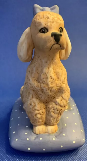 Vintage Franklin Mint World Of Puppies “Poodle” Dog Figurine, 1987