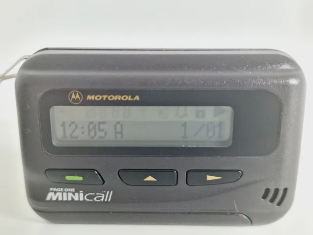 Motorola Mercury MiniCall Pager with Belt Clip Holder Retro mid/late 1990's