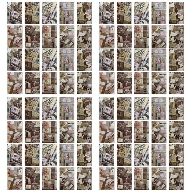 200 PCs Vintage Muster Papiermaterial Scrapbook DIY Papierplaner Papiere