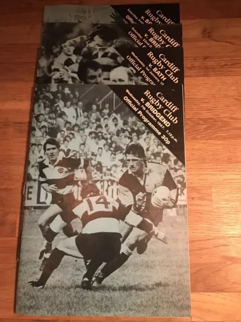 1980’s Cardiff Rugby Club Official Programmes