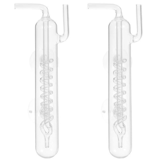 2 pcs Aquarium Verre Bubble Recorder Aquarium Bubble Counter Aquarium Accessoire