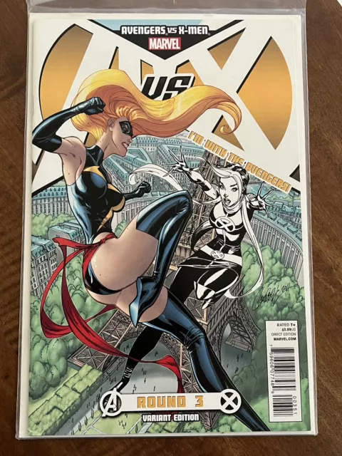 Avengers vs X-men Round 3 Variant Cover J. Scott Campbell Marvel Comic Book 2012