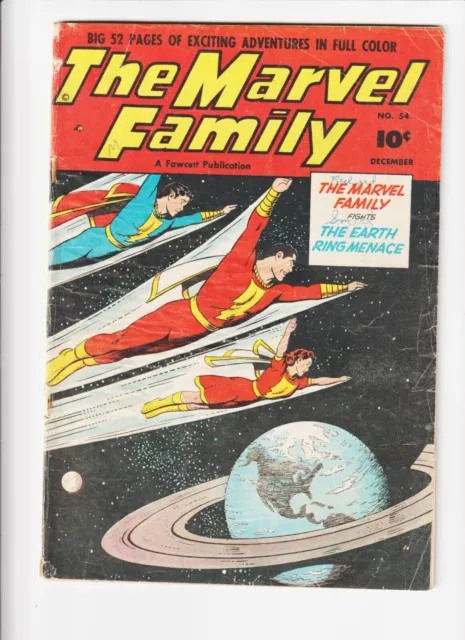 Marvel Family Comic  54 Golden Age Fawcett Captain Marvel Jr, Mary Marvel