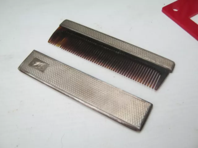 Birmingham 1935 Art Deco Sterling Silver Comb In Case