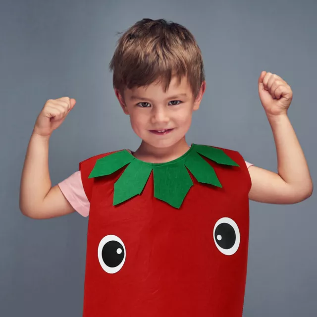 Adorable Tomato Performance Outfit for Kids - Fabric Costume