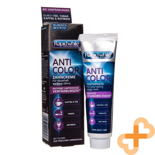 Rapid White Anti Farbe Bleaching Zahnpasta für Erwachsene Reiniger Plaque 75 ML