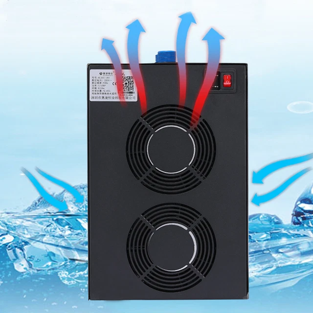 Quiet Aquarium Chiller 1/10 HP Fish Tank Water Cooler Refrigeration 42 Gallon US