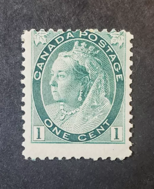 Stamps Canada Mint: #75 1c grey green Q. Victoria Fine MNH