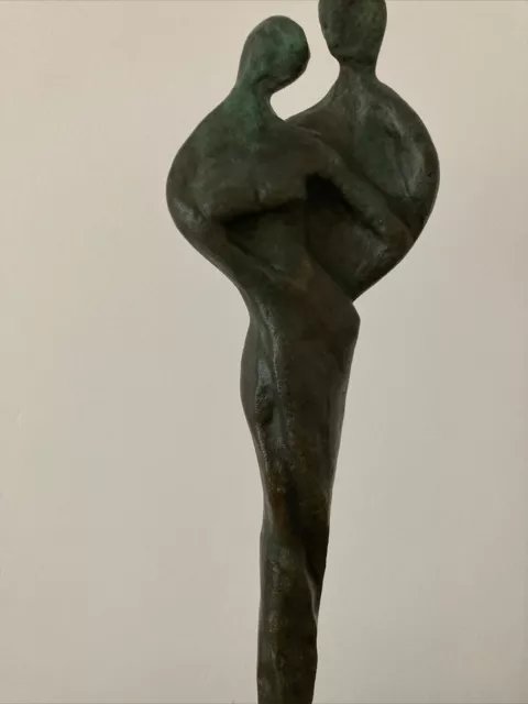 Skulptur Figur Bronze Liebespaar Abstrakt Mann Frau Elly du Clou-Bruggeman 2