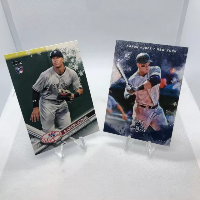 2017 Aaron Judge 2 Rc Rookie Card Lot Topps Holiday & Diamond Kings Hmw99 & #138