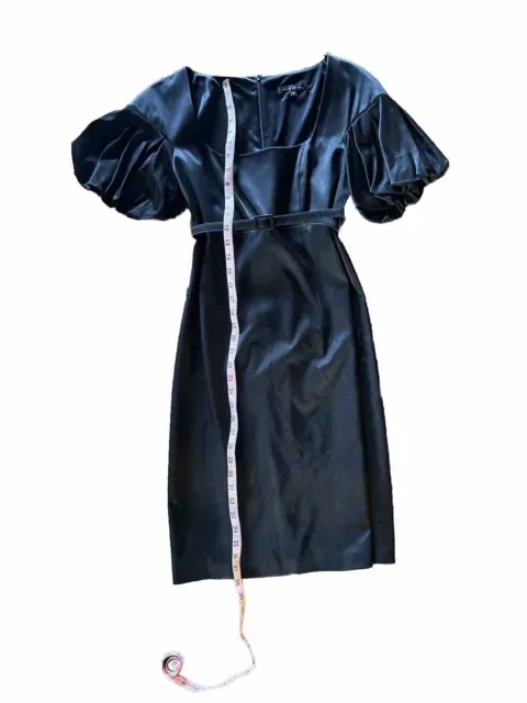 David Meister Women’s Black Belted Dress W/ Detailed Sleeves Size 6 2