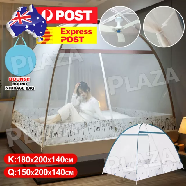 Folding Mosquito Net Automatic Canopy Dome Insect Bed Netting Camping Tent