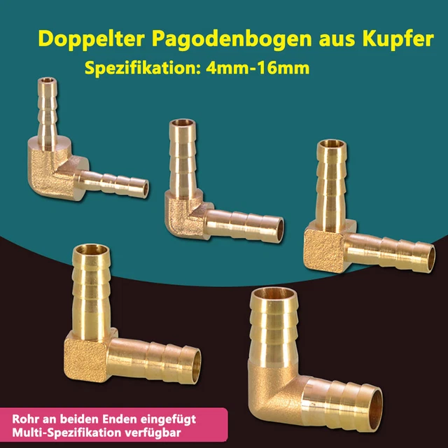 Raccordo 1.3cm Bspp Femmina A 1.9cm Punta per Tubo Id Ottone Riscaldamento Fuel