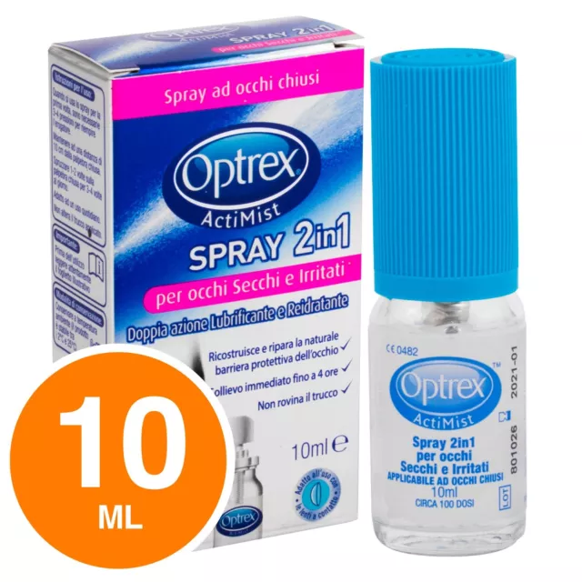 Optrex Collirio 2in1 ActiMist Spray Occhi Secchi + ActiDrops Occhi Stanchi 2