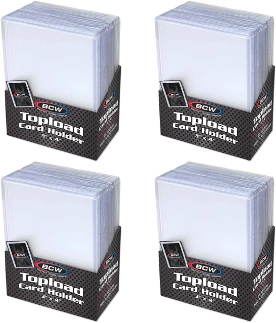 TRADING CARD SLEEVES Hard Plastic Clear Case Holder 200 Baseball Cards