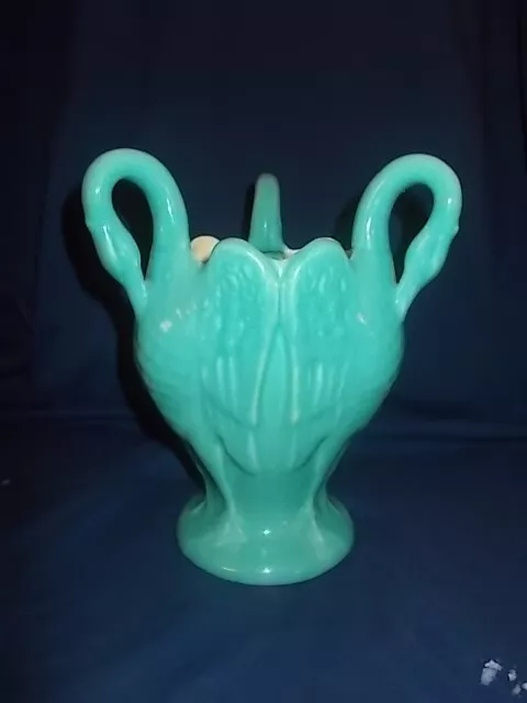 Rumrill or Red Wing Art Pottery Vase, "Swan Group" #388, 8 1/2"