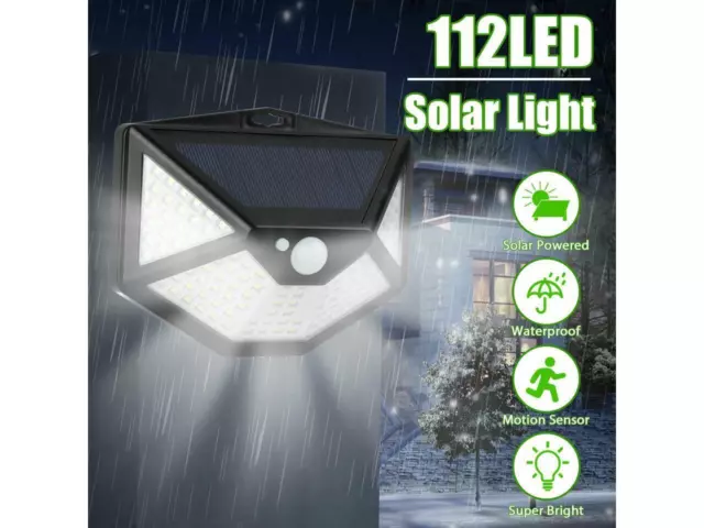 Ultra Bright LED Solar Security PIR Motion Sensor Outdoor Light Garden Wall UK 3