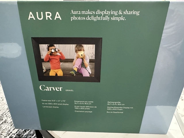 Cornice fotografica digitale AURA NUOVA SIGILLATA 10,1" WiFi - ghiaia SIGILLATA