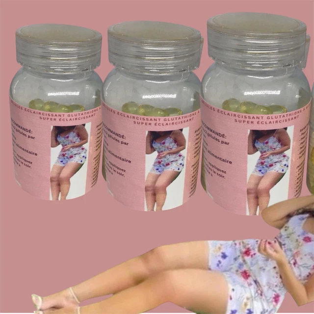 Gélules éclaircissantes à Base De Glutathione Et Acide Kojique - Pour Un Teint Uniforme, Boîte 200g