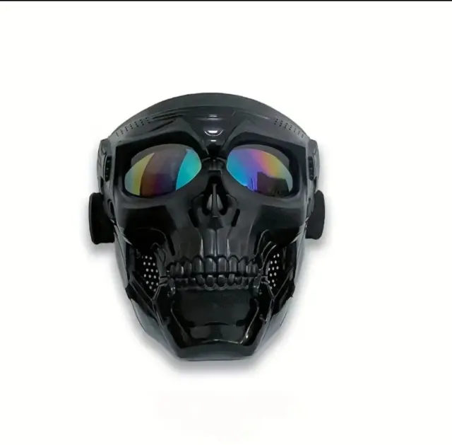 TACTICAL FULL FACE Protection Skull Mask Shield CS BB Airsoft Paintball  Goggles £10.99 - PicClick UK