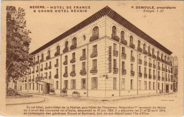 CPA NEVERS Hotel de FRance & Grand Hotel Réunis (805547)