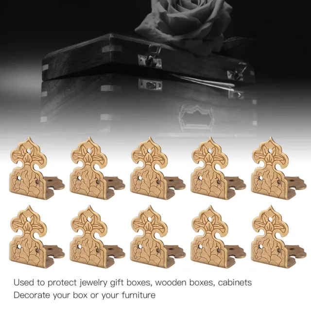 (Bronze)Box Corner Protector Furniture Corner Protection 10pcs With Screw For